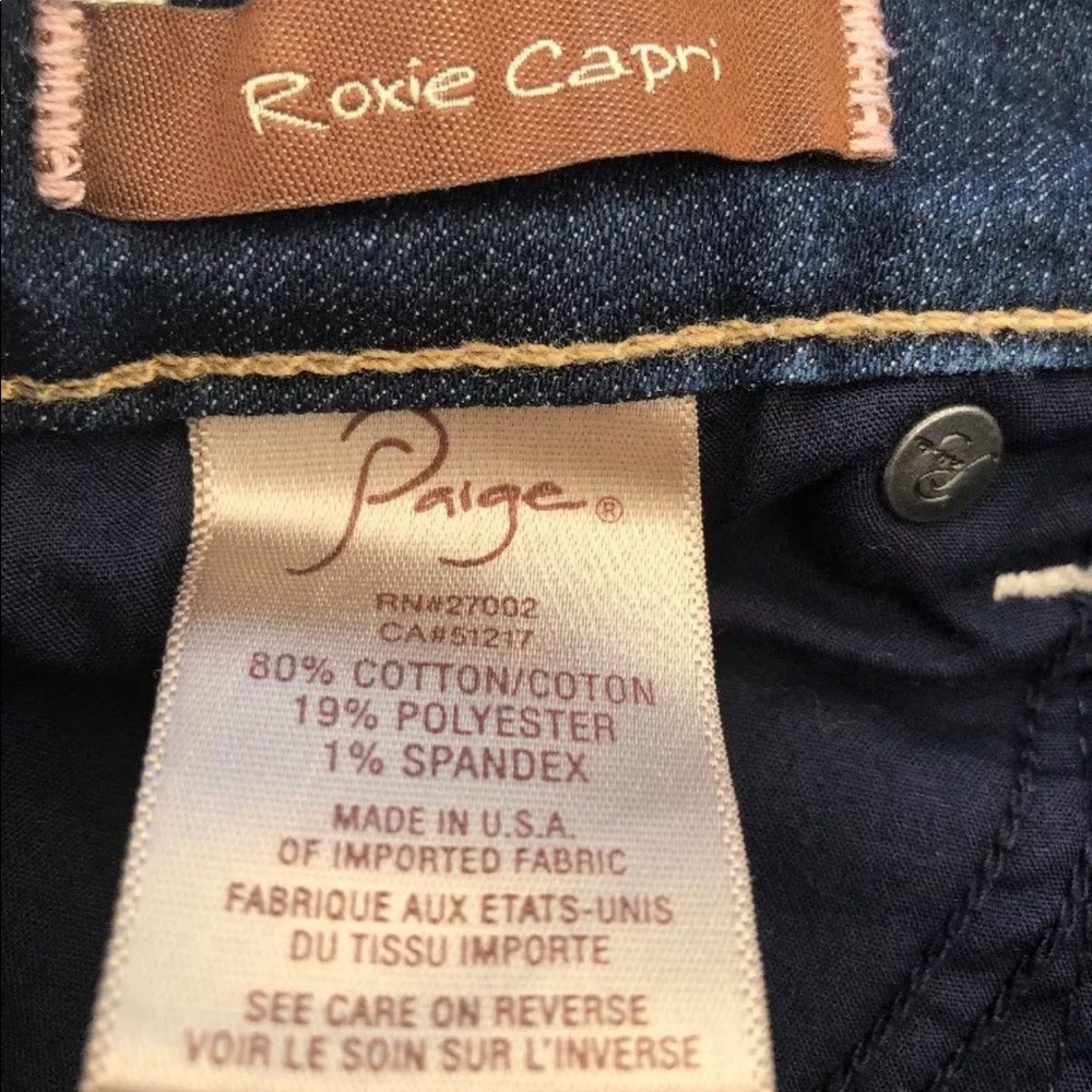 Paige Jeans -Roxie capris dark wash size 26 - Picture 4 of 8